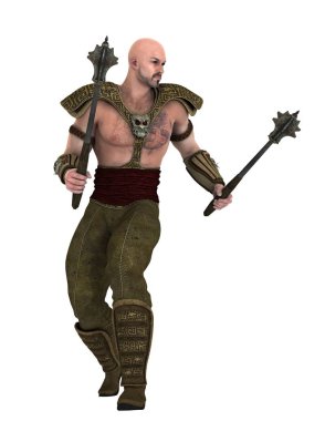 bir savaşçının 3d cg işleme