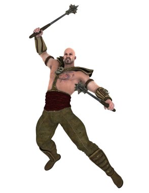 bir savaşçının 3d cg işleme