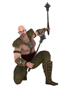 bir savaşçının 3d cg işleme