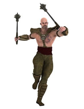 bir savaşçının 3d cg işleme