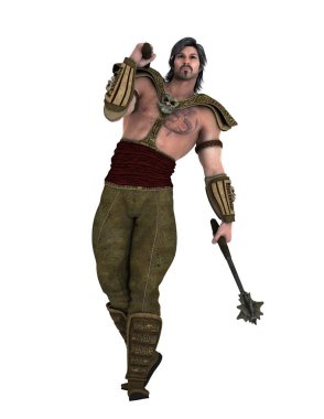 bir savaşçının 3d cg işleme