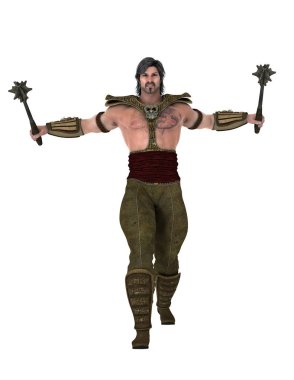 bir savaşçının 3d cg işleme