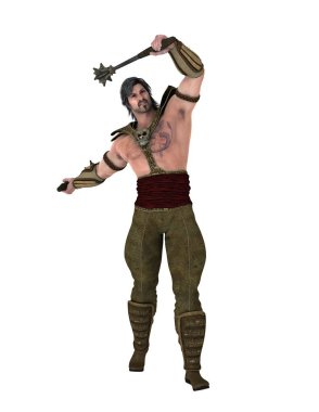 bir savaşçının 3d cg işleme