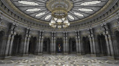 3d cg işleme bir grand salon