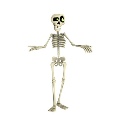 bir iskelet 3d cg render