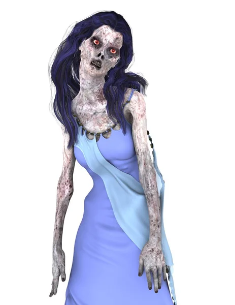 3D-s cg visszaadás-ból egy női zombi — Stock Fotó