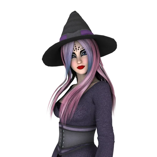 3D CG renderização de uma bruxa — Fotografia de Stock