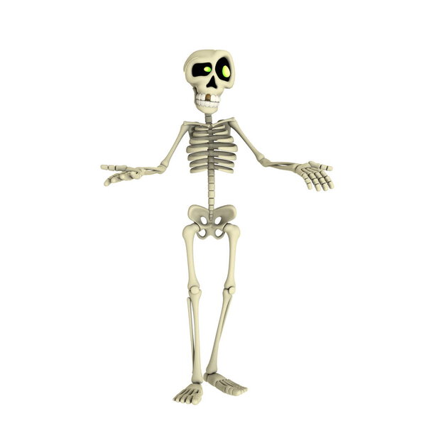 3d cg рендеринг скелета
