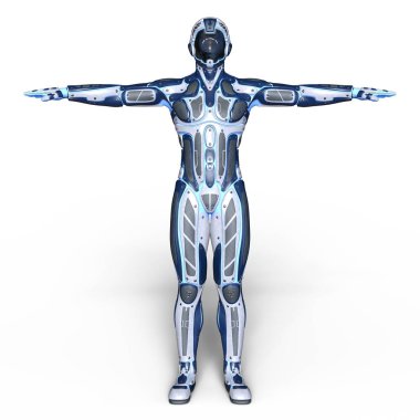 bir cyborg 3d cg render