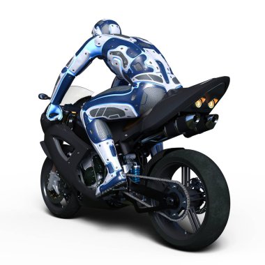 3d cg işleme bir cyborg binici