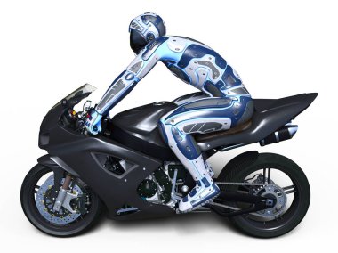 3d cg işleme bir cyborg binici