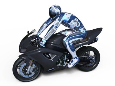 3d cg işleme bir cyborg binici