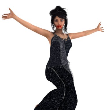 korku makyaj olan kadın