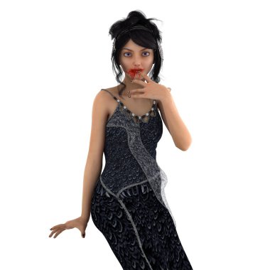 korku makyaj olan kadın