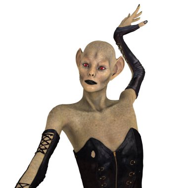 kadın bir canavar 3d cg işleme