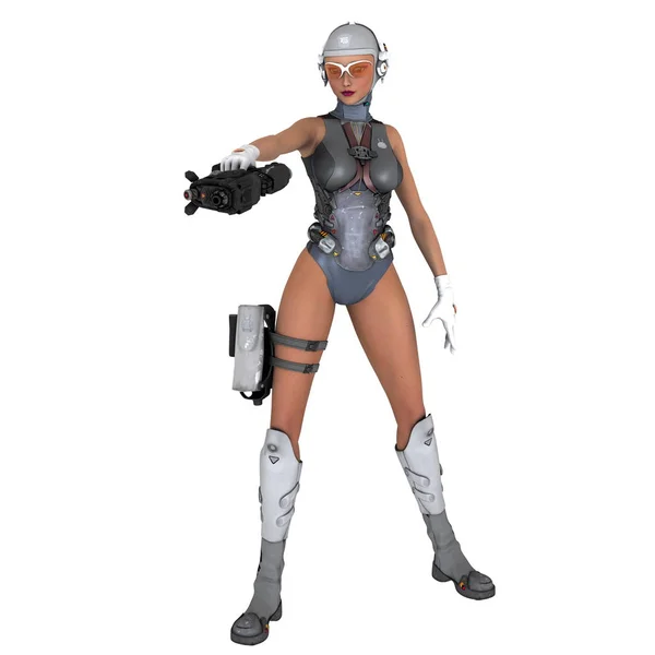 3D CG rendering of a female android — Stock Photo, Image