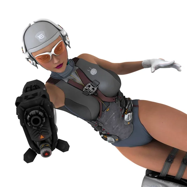 3D CG rendering of a female android — Stock Photo, Image