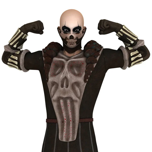Renderowania 3D cg człowieka maski horror — Zdjęcie stockowe
