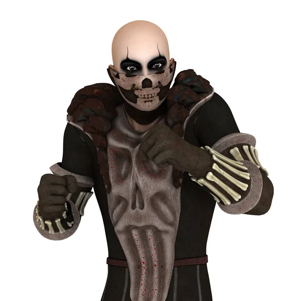 Renderowania 3D cg człowieka maski horror — Zdjęcie stockowe