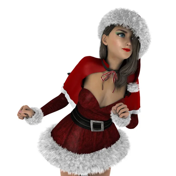 Noel Baba kostüm olan kadın — Stok fotoğraf