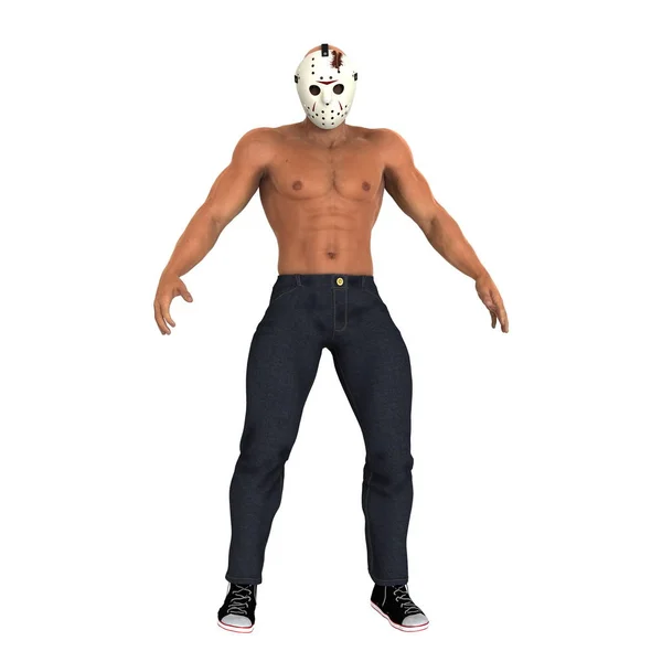 3D-s cg megjelenítő maszk férfi jégkorong — Stock Fotó