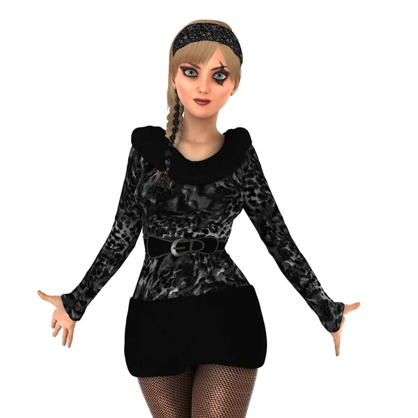 3D cg-rendering av en ung kvinna — Stockfoto