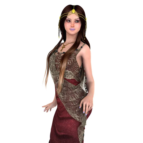3D CG representación de una princesa — Foto de Stock