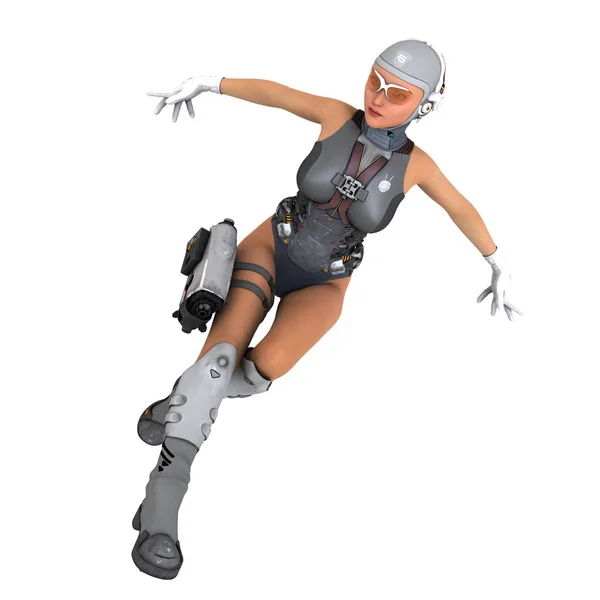 3D CG rendering of a female android — Stock Photo, Image