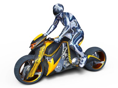 3d cg işleme bir cyborg binici