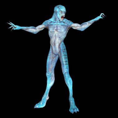 bir canavar 3d cg işleme