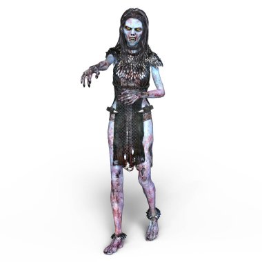 bir kadın zombi 3d cg işleme