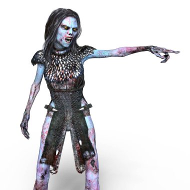 bir kadın zombi 3d cg işleme