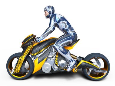 3d cg işleme bir süper kahraman binici