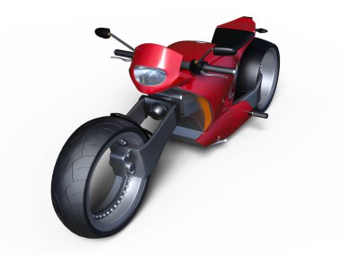 bir motosiklet 3d cg render