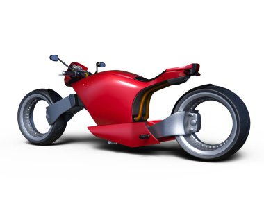bir motosiklet 3d cg render