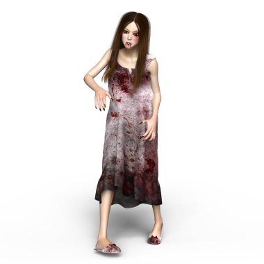 bir kadın zombi 3d cg işleme