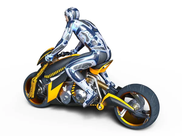 3d cg işleme bir süper kahraman binici