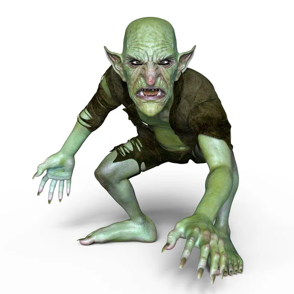 Rendering CG 3D di un goblin — Foto Stock