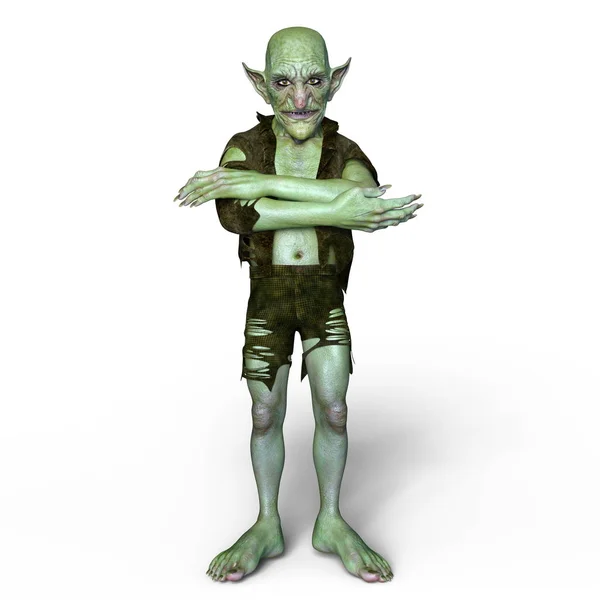 Rendering CG 3D di un goblin — Foto Stock