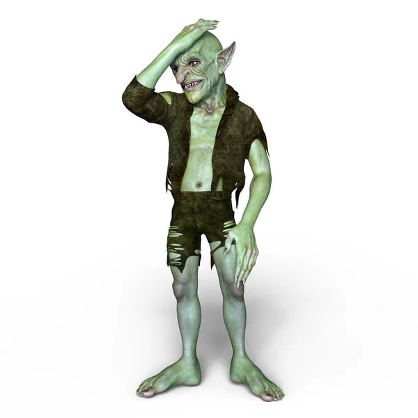 3D cg-rendering av en goblin — Stockfoto