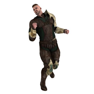 bir savaşçının 3d cg işleme