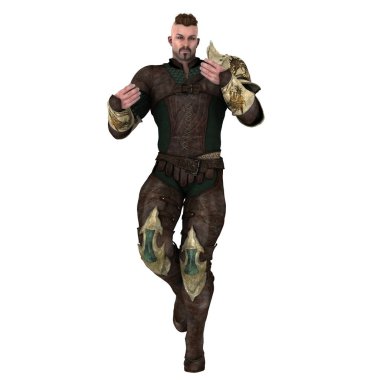 bir savaşçının 3d cg işleme