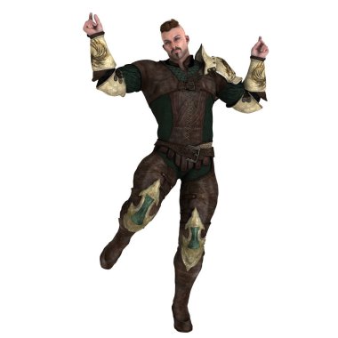 bir savaşçının 3d cg işleme