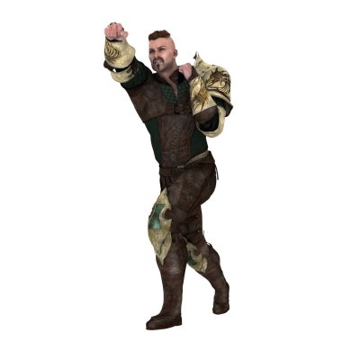 bir savaşçının 3d cg işleme