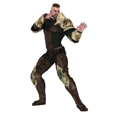 bir savaşçının 3d cg işleme