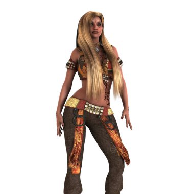 genç bir kadının 3d cg işleme