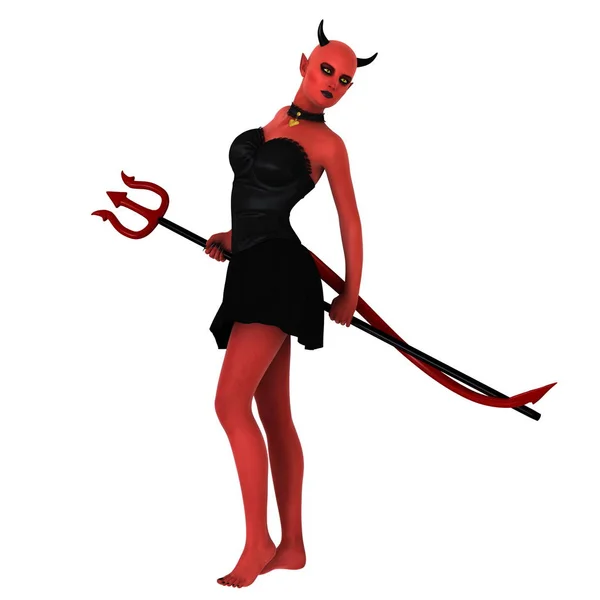 3D CG rendering of a devil woman — Stock Photo, Image