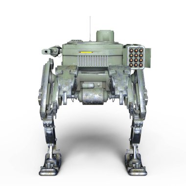 bir savaş robotu 3d cg render
