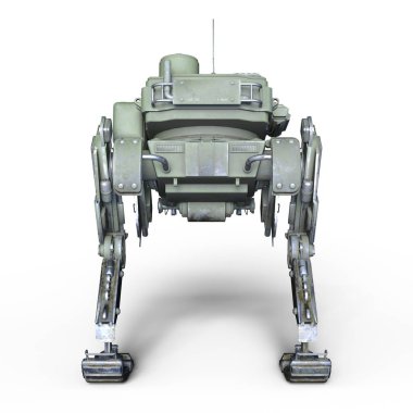 bir savaş robotu 3d cg render