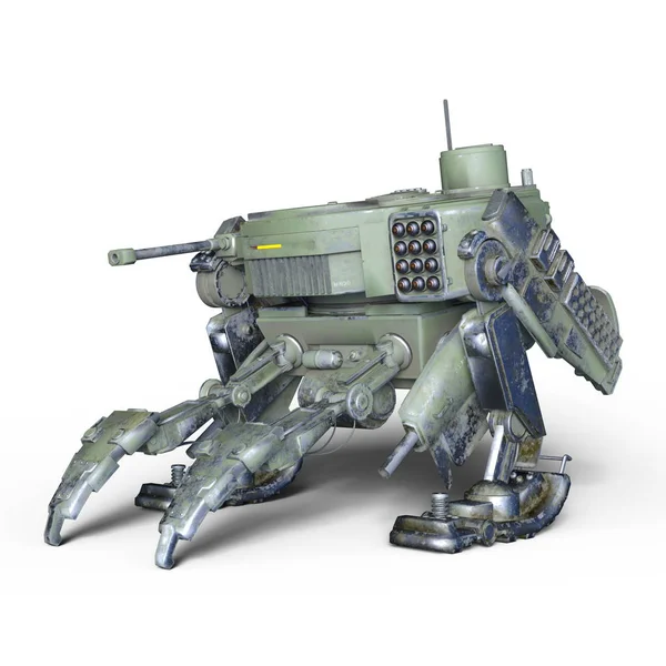bir savaş robotu 3d cg render